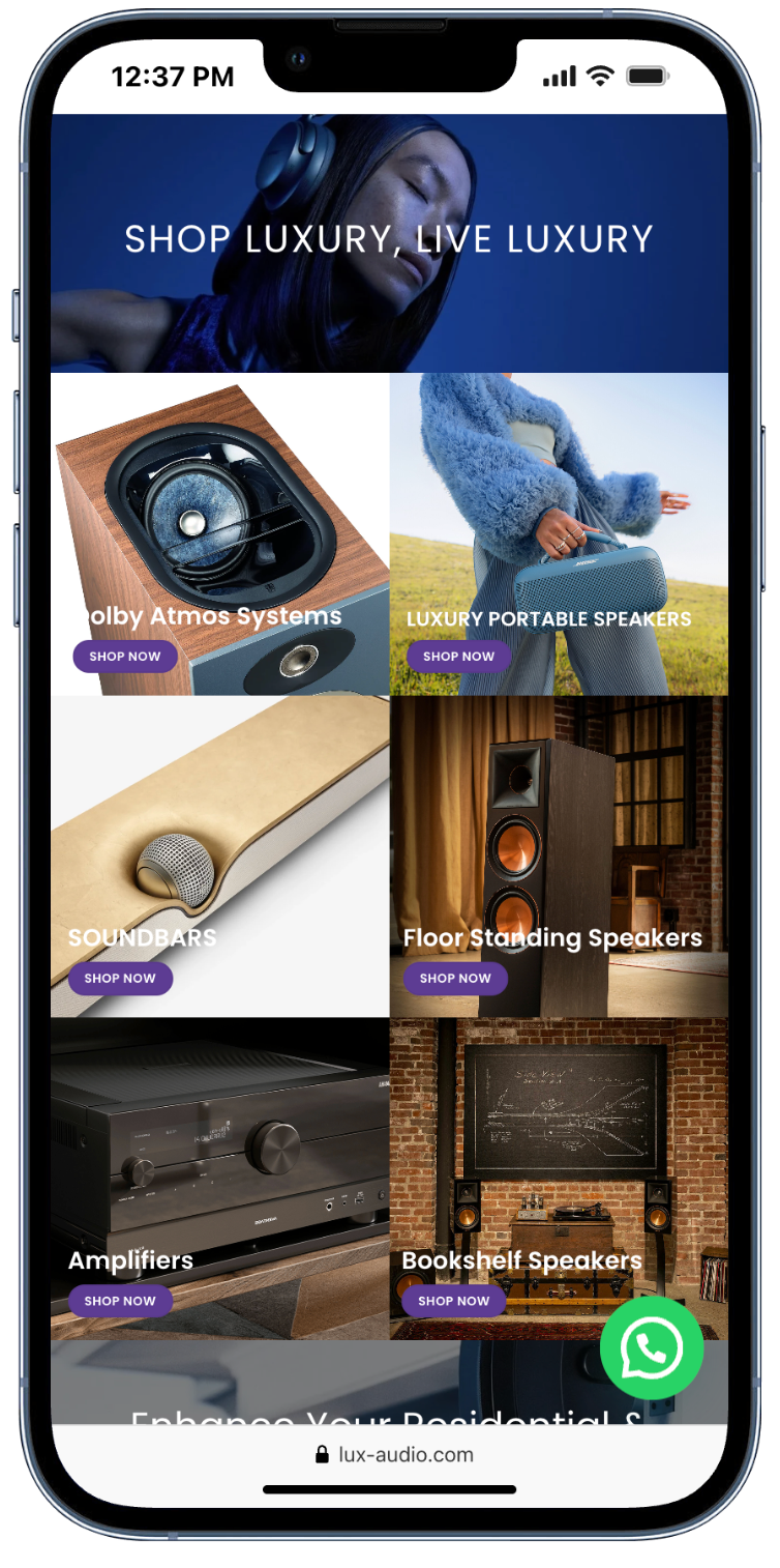 Lux Audio mobile interface