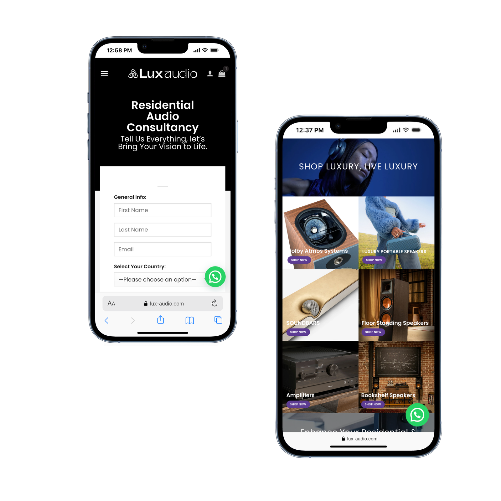 Lux Audio responsive device presentation