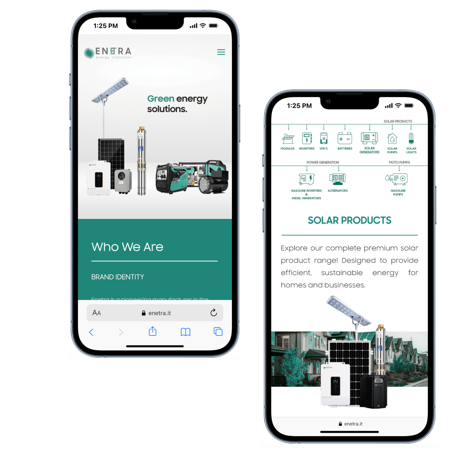 Enetra responsive mobile presentation